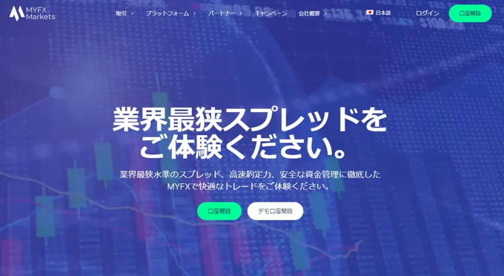 MYFXMarketsの公式サイト画像