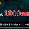 FXの1000通貨とは？