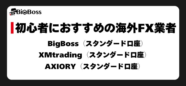 初心者におすすめの海外FX業者