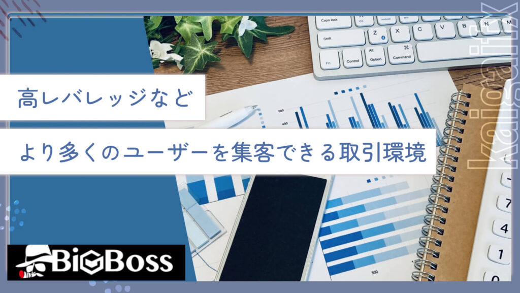 高レバレッジなど、より多くのユーザーを集客できる取引環境