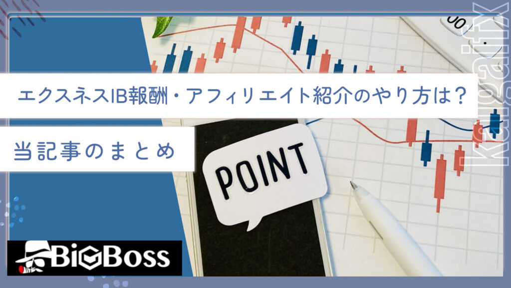 エクスネスIB報酬・アフィリエイトの紹介のやり方は？当記事のまとめ